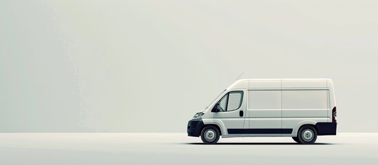 Wall Mural - delivery van isolated. with copy space image. place for adding text or design