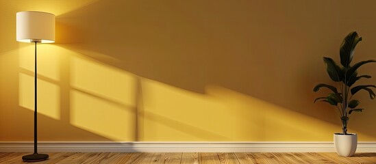 Poster - Modern lamp in a room. with copy space image. Place for adding text or design