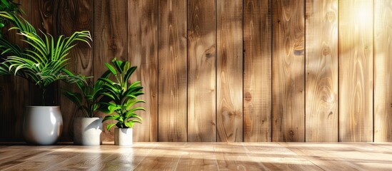 Wooden decorate interior. with copy space image. Place for adding text or design