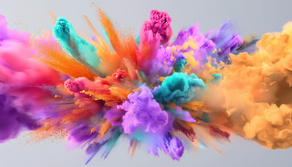 Wall Mural - Explosion of Colorful Paints