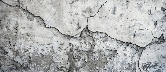 Aufkleber - Gray rough old concrete wall texture. Textured cement plaster surface with small cracks. Wide grunge background texture. with copy space image. Place for adding text or design