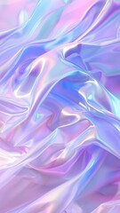 Wall Mural - abstract 3D wallpaper of violet flowing metalic waves and shapes