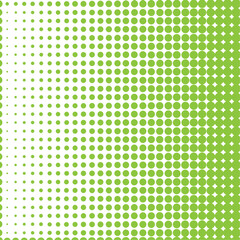 Wall Mural - Abstract pop art comic style green halftone isolated on white background Vector. Green dot spray vector illustration. Creative pattern vector halftone background. Coloring dot spray gradation.