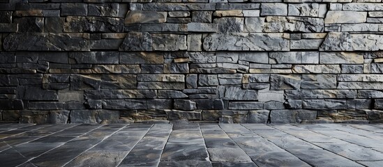 Wall Mural - gray decorative stone wall and interior design. Copy space image. Place for adding text and design