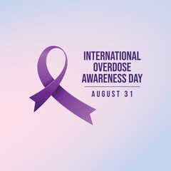 Wall Mural - vector graphic of International Overdose Awareness Day ideal for International Overdose Awareness Day celebration.