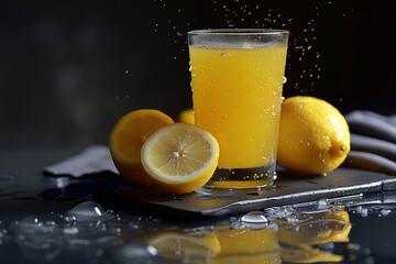 Canvas Print - Refreshing Lemonade with Lemon Slices