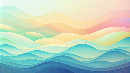 Wall Mural - Abstract Pastel Waves Vector Design Illustration