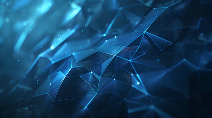 Wall Mural - technology with polygonal shapes on dark blue background. design digital technology concept
