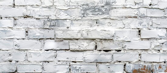 Wall Mural - White brick wall background. Copy space image. Place for adding text and design