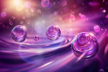 Wall Mural - enchanting cosmic bubbles in a vibrant abstract universe