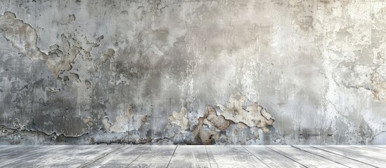 Sticker - Texture of old gray concrete wall for background in room. Copy space image. Place for adding text and design