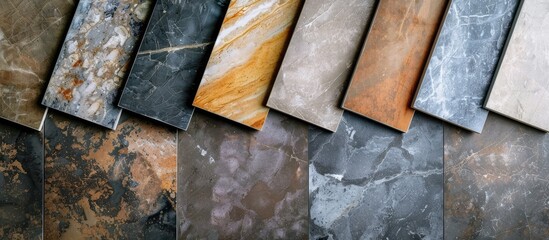 Wall Mural - exhibitor of ceramic materials for construction, storehouse of porcelain stoneware for pavements. co