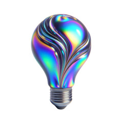 Iridescent Lightbulb isolated on white