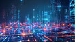 © suldev - Smart city big data connection technology concept
