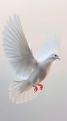 Wall Mural - Graceful White Dove in Flight
