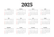 © dniprodd - Calendar for 2025 isolated on a white background