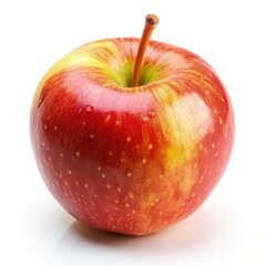 Wall Mural - Red and Yellow Apple Isolated on a White Background. Generative AI