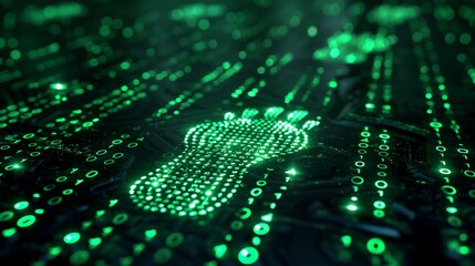 Digital Footprint in Binary Code