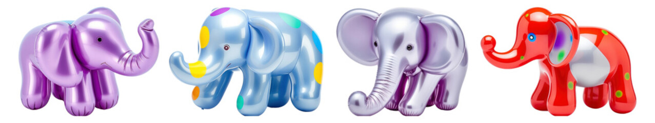 Sticker - Twisty balloon of a modern elephant png element set on transparent background