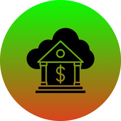 Sticker - Cloud Banking Icon