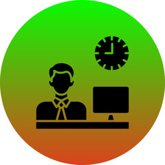 Sticker - Working Hours Icon