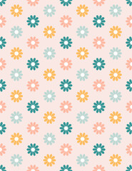 Wall Mural - flower pattern background for design. Colorful background.