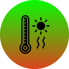 Sticker - Hot Temperature Icon