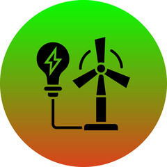 Wall Mural - Wind Power Icon