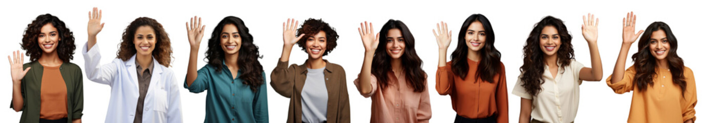 Poster - Teenager woman portrait png on transparent background