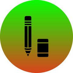 Poster - Pencil and eraser Icon