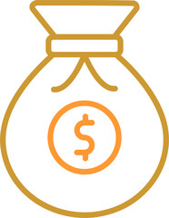 Sticker - Money Bags Vector Icon