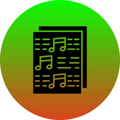 Sticker - Music score Icon