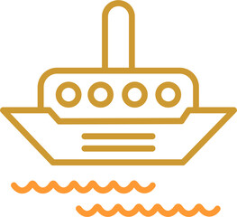 Poster - Steamship Vector Icon