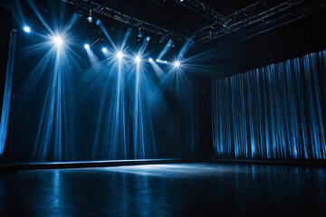 stage with spotlight on stage