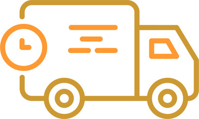 Sticker - Delivery Truck Vector Icon