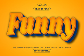 Wall Mural - Funny 3d retro text style, editable text effect design template