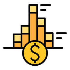 Sticker - Business graph icon