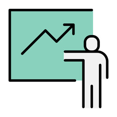 Sticker - Data, graph, diagram, chart icon