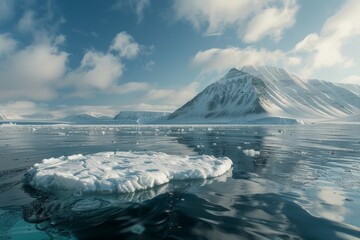 Poster - Southern most point of the polar ice pack. Svalbard Norway