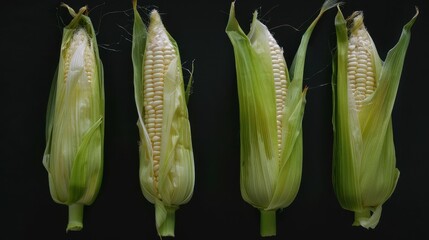 Canvas Print - Fresh Corn Ears on Husk