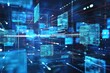 © JK_kyoto - Conceptual image of a digital management system for future business operations with ample copy space