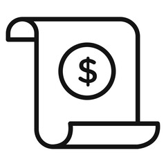 Wall Mural - Billing Statement Invoice Icon Perfect for Financial Documentation