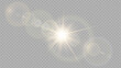 © Vector light Studio - Vector transparent sunlight special lens flare light effect. Stock royalty free vector illustration. PNG