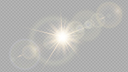 Wall Mural - Vector transparent sunlight special lens flare light effect. Stock royalty free vector illustration. PNG	