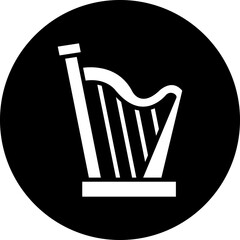 Wall Mural - Vector Design Harp Icon Style