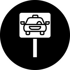 Wall Mural - Vector Design Taxi Stop Icon Style