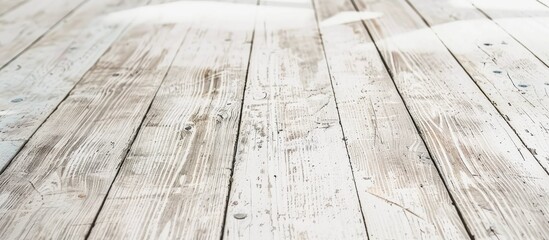 Aufkleber - Vintage style wooden flooring with a white hue as an abstract background with a rustic texture, ideal for adding text or images with copy space.