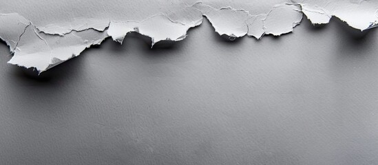 Poster - Torn paper on gray backdrop with room for text in the image. copy space available