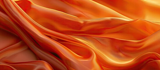 Leinwandbilder - Elegant orange fabric pattern with a smooth texture for graphic design, suitable as a textile background or wallpaper with copy space image.