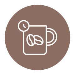 Sticker - Coffee Break icon vector image. Can be used for Freelancer.